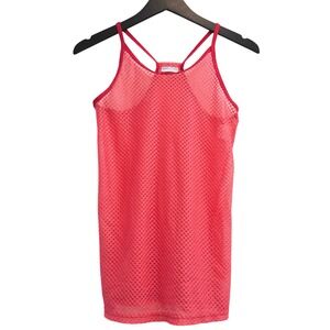 Sand N Sun‎ Mesh Tank Top Girls 7/8 Wild Coral Swim Cover Up Summer Swimwear